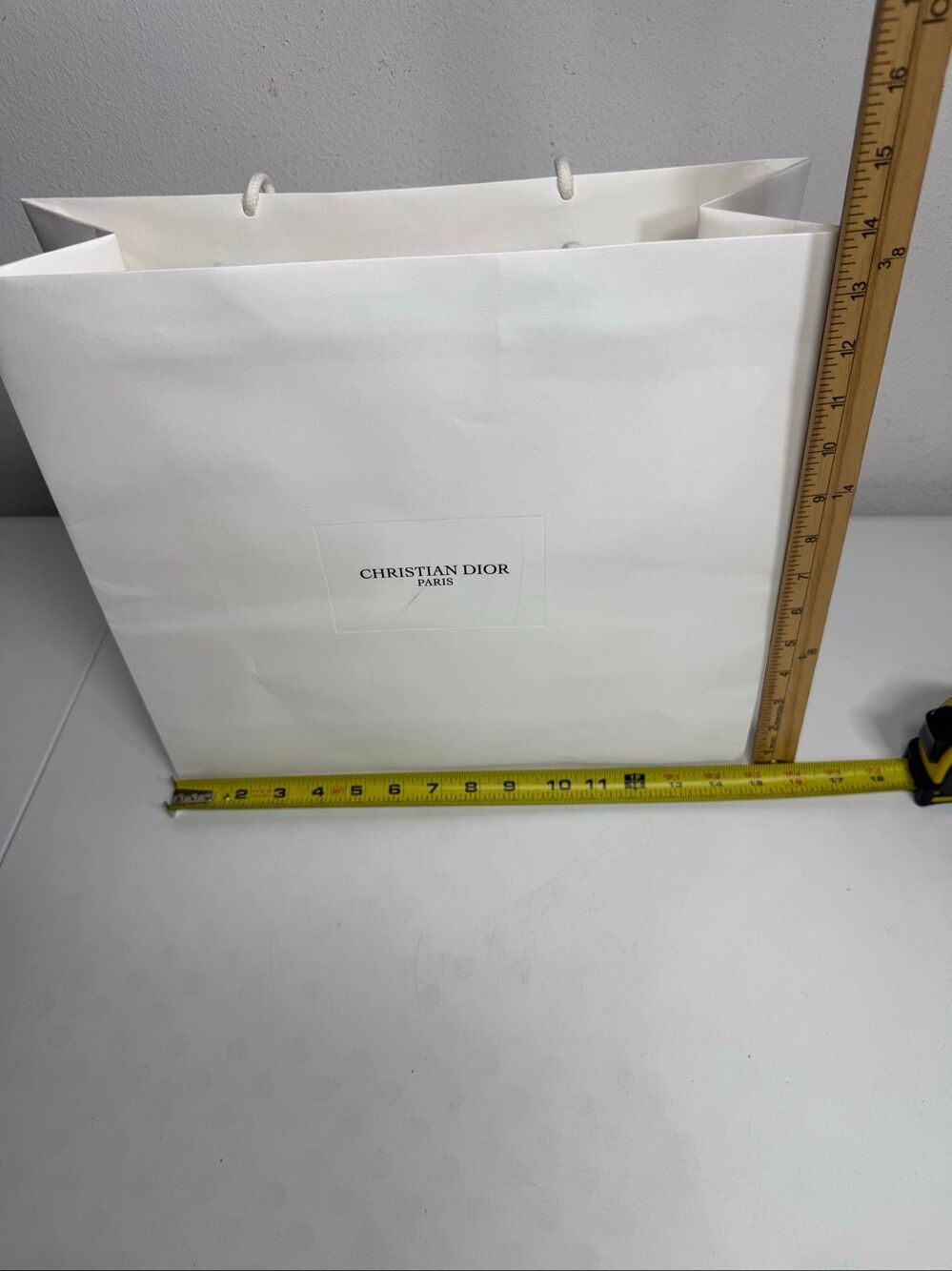 Christian Dior Paris White Shopping Bag Luxury Designer Gift Bag 14″ X 15″ - Picture 6 of 6